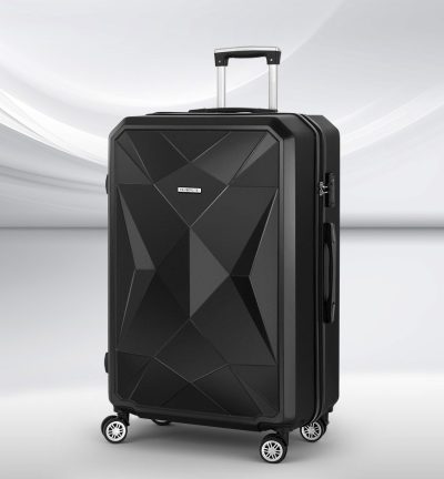 Wanderlite 28-inch Luggage Set with TSA Lock�ABS Hard Shell Travel Suitcase Organiser Luggage Case Black