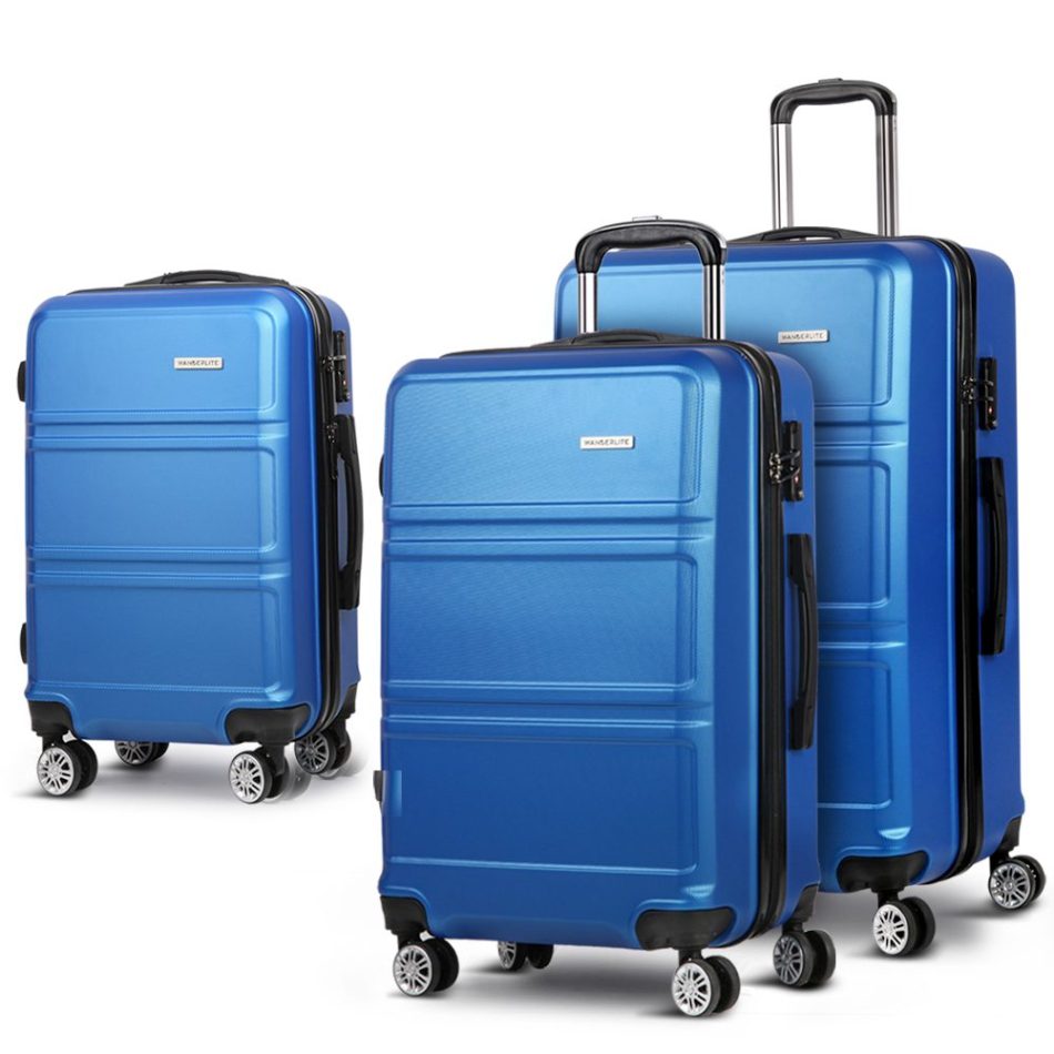 Wanderlite 20" 24" 28" Luggage with TSA Lock Spinner Travel Suitcase Carry On Hard Shell Luggage Case Blue - Image 8