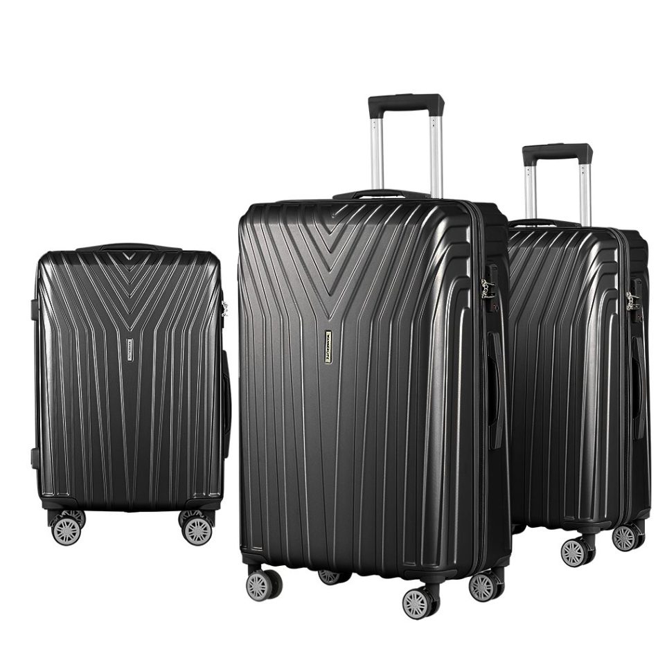 Wanderlite 3 Set Luggage 20-24-28 Inch Suitcase with TSA Lock Carry On Hard Shell Travel Luggage Organiser Case Black - Image 7