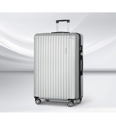 Wanderlite 28-inch Luggage Set with TSA Lock�ABS Hard Shell Travel Suitcase Organiser Luggage Case Light Grey