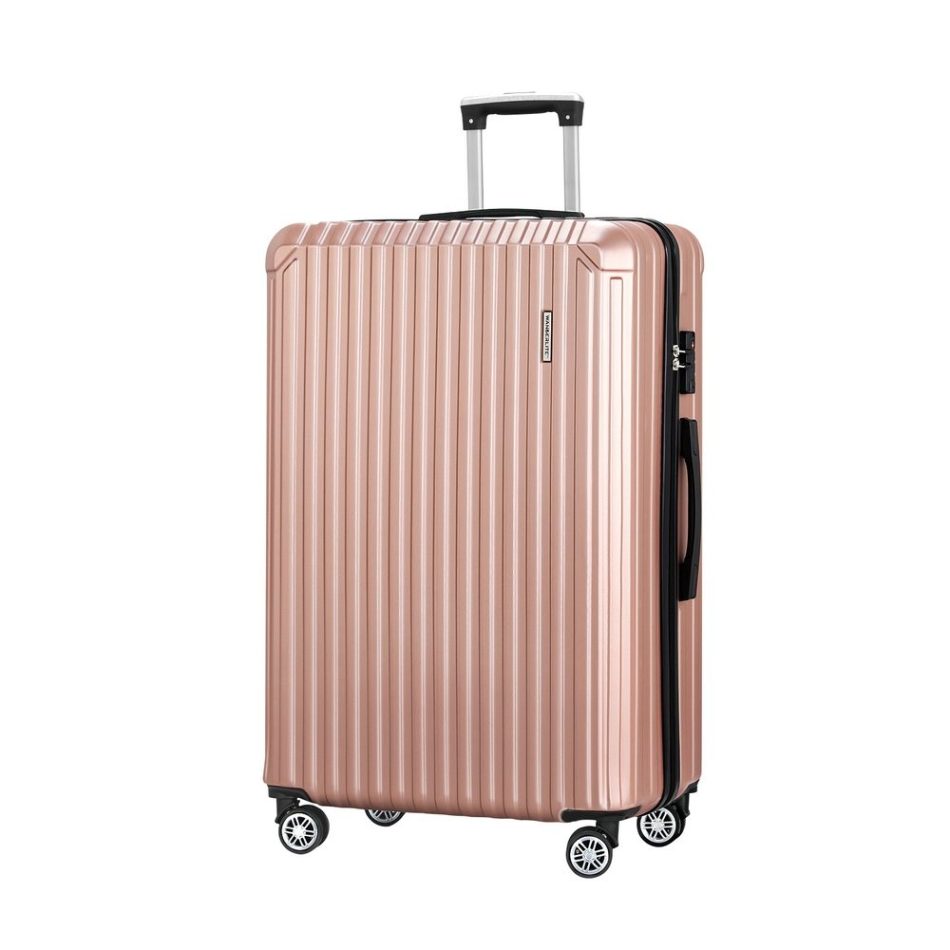 Wanderlite 28-inch Luggage Set with TSA Lock�ABS Hard Shell Travel Suitcase Organiser Luggage Case Rose Gold - Image 7