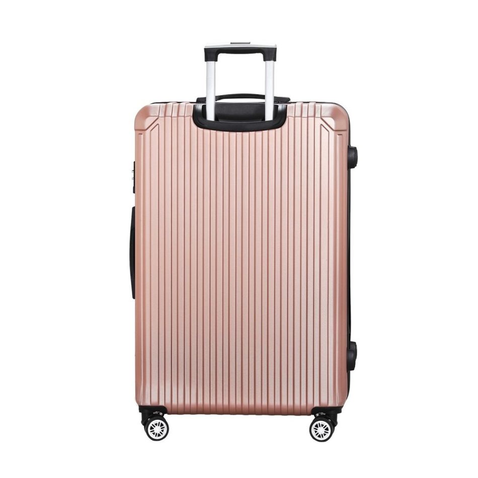 Wanderlite 28-inch Luggage Set with TSA Lock�ABS Hard Shell Travel Suitcase Organiser Luggage Case Rose Gold - Image 3