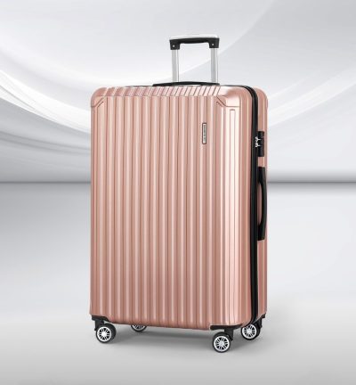 Wanderlite 28-inch Luggage Set with TSA Lock�ABS Hard Shell Travel Suitcase Organiser Luggage Case Rose Gold