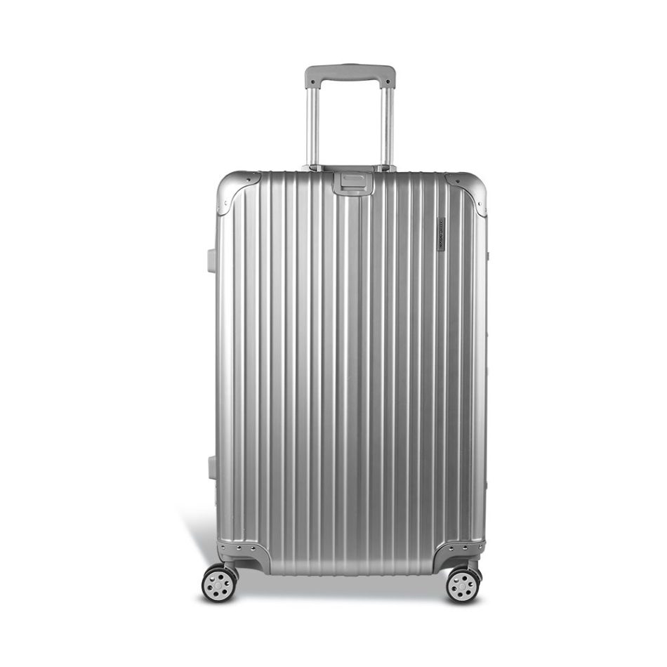 Wanderlite 28 Inch Luggage with TSA Lock Stainless�Steel�Wrapped�Corners Hard Shell Travel Suitcase Luggage Case Silver - Image 8
