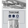 Wanderlite 28 Inch Luggage with TSA Lock Stainless�Steel�Wrapped�Corners Hard Shell Travel Suitcase Luggage Case Silver - Image 5