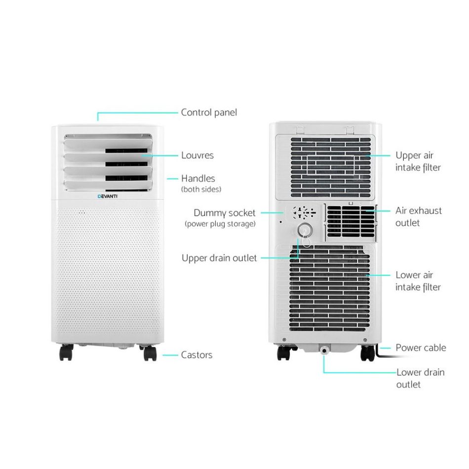 Devanti Portable Air Conditioner 7000BTU - Image 3