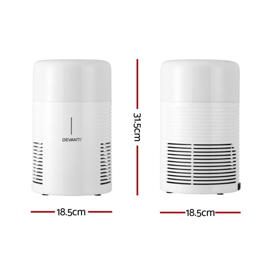 Devanti Air Purifier HEPA Filter Home Purifiers Dust Sensor PM2.5 Remover - Image 2