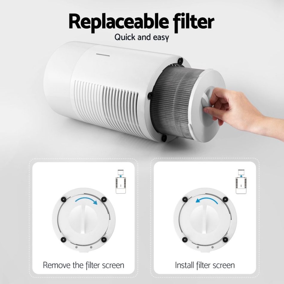 Devanti Air Purifier HEPA Filter Home Purifiers Dust Sensor PM2.5 Remover - Image 6