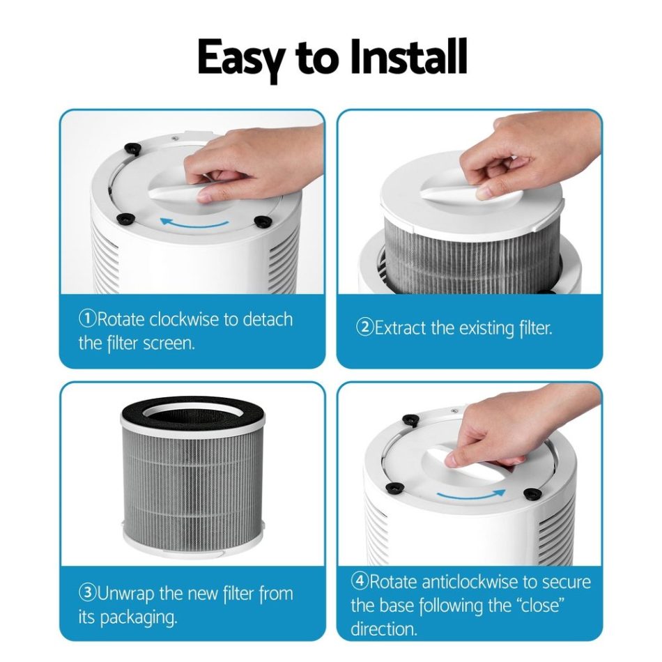 Devanti Replacement Filter Air Purifier HEPAh11 Filters Carbon 3-layer - Image 4