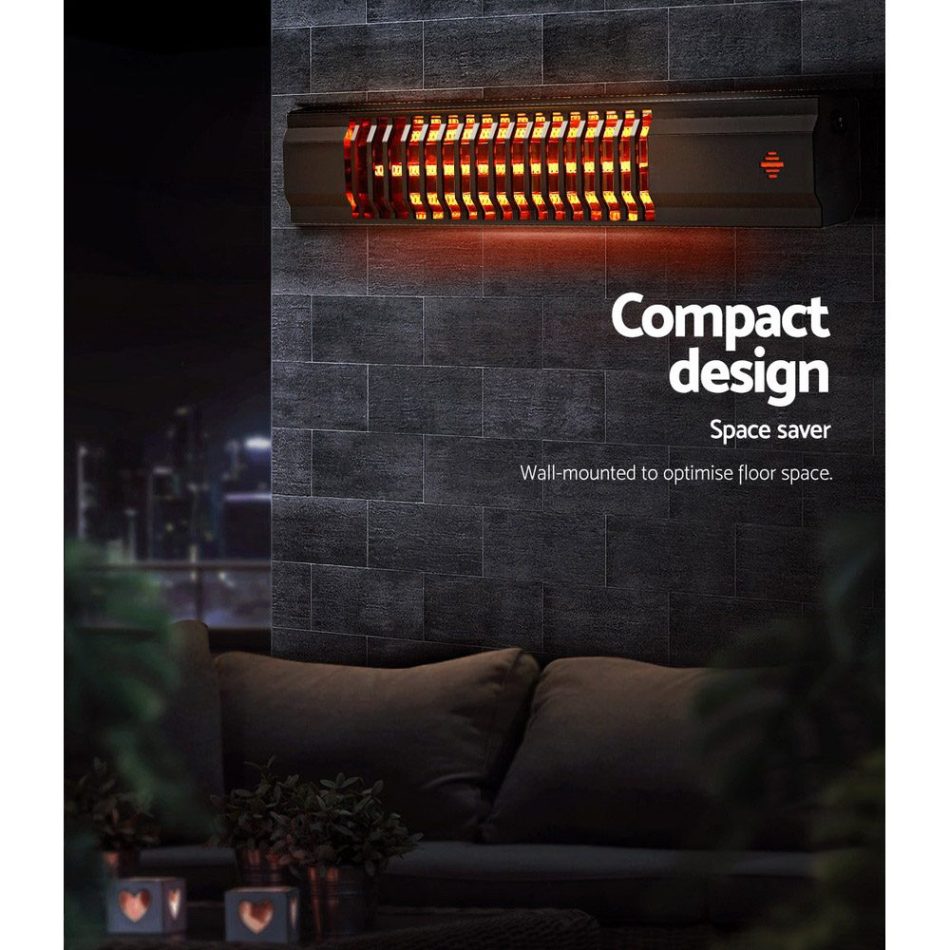 Devanti Electric Strip Heater Radiant Heaters 2000W - Image 4