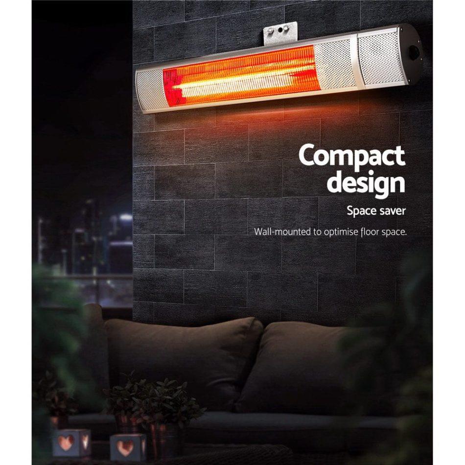 Devanti Electric Strip Heater Infrared Radiant Heaters 2000W - Image 4