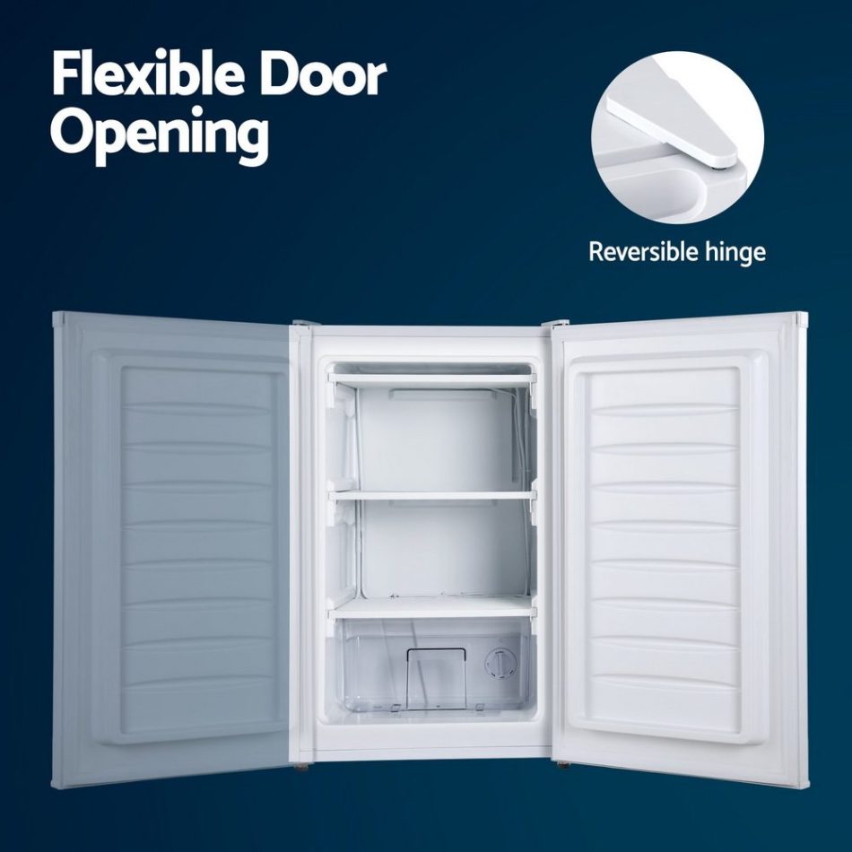 Devanti 81L Upright Freezer Fridge White - Image 5