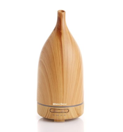 Milano Decor Aroma Diffuser 100ml Ultrasonic Humidifier Purifier And 3 Pack Oils - Light Wood