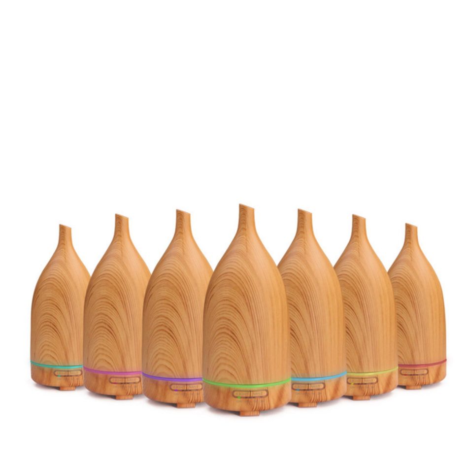 Milano Decor Aroma Diffuser 100ml Ultrasonic Humidifier Purifier And 3 Pack Oils - Light Wood - Image 5