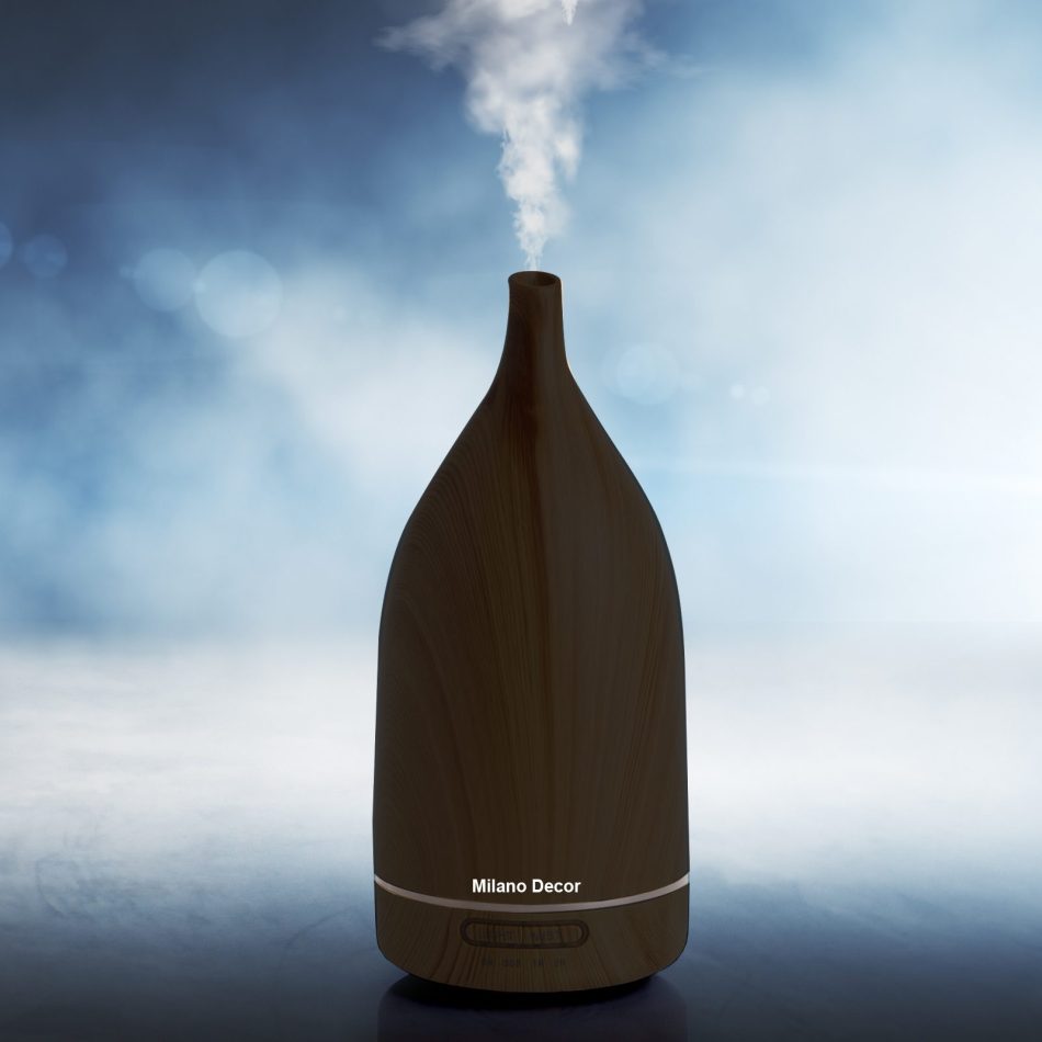 Milano Decor Aroma Diffuser 100ml Ultrasonic Humidifier Purifier And 3 Pack Oils - Dark Wood - Image 3