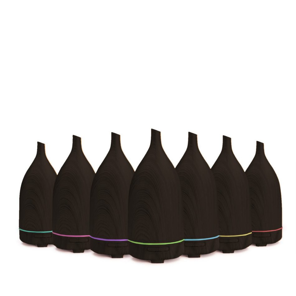 Milano Decor Aroma Diffuser 100ml Ultrasonic Humidifier Purifier And 3 Pack Oils - Dark Wood - Image 5