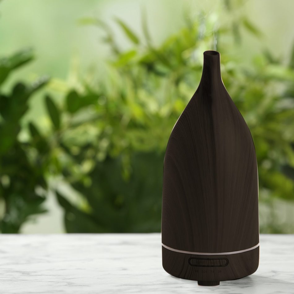 Milano Decor Aroma Diffuser 100ml Ultrasonic Humidifier Purifier And 3 Pack Oils - Dark Wood - Image 6