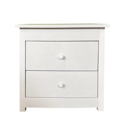 Milano Decor Bedside Table Byron Bay White Storage Cabinet Bedroom - One Pack - White