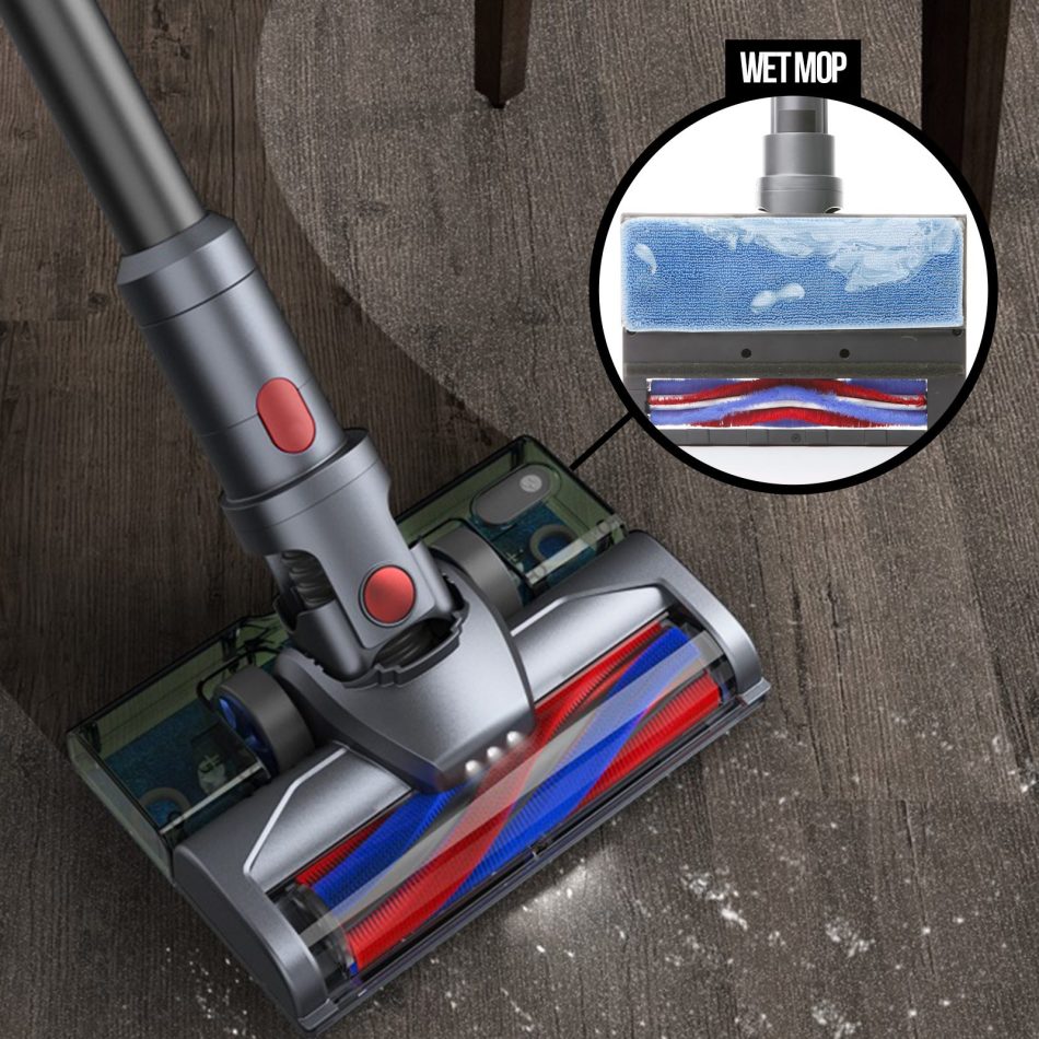 MyGenie H20 PRO Wet Mop 2-IN-1 Cordless Stick Vacuum Cleaner Handheld Recharge - Grey - Image 2