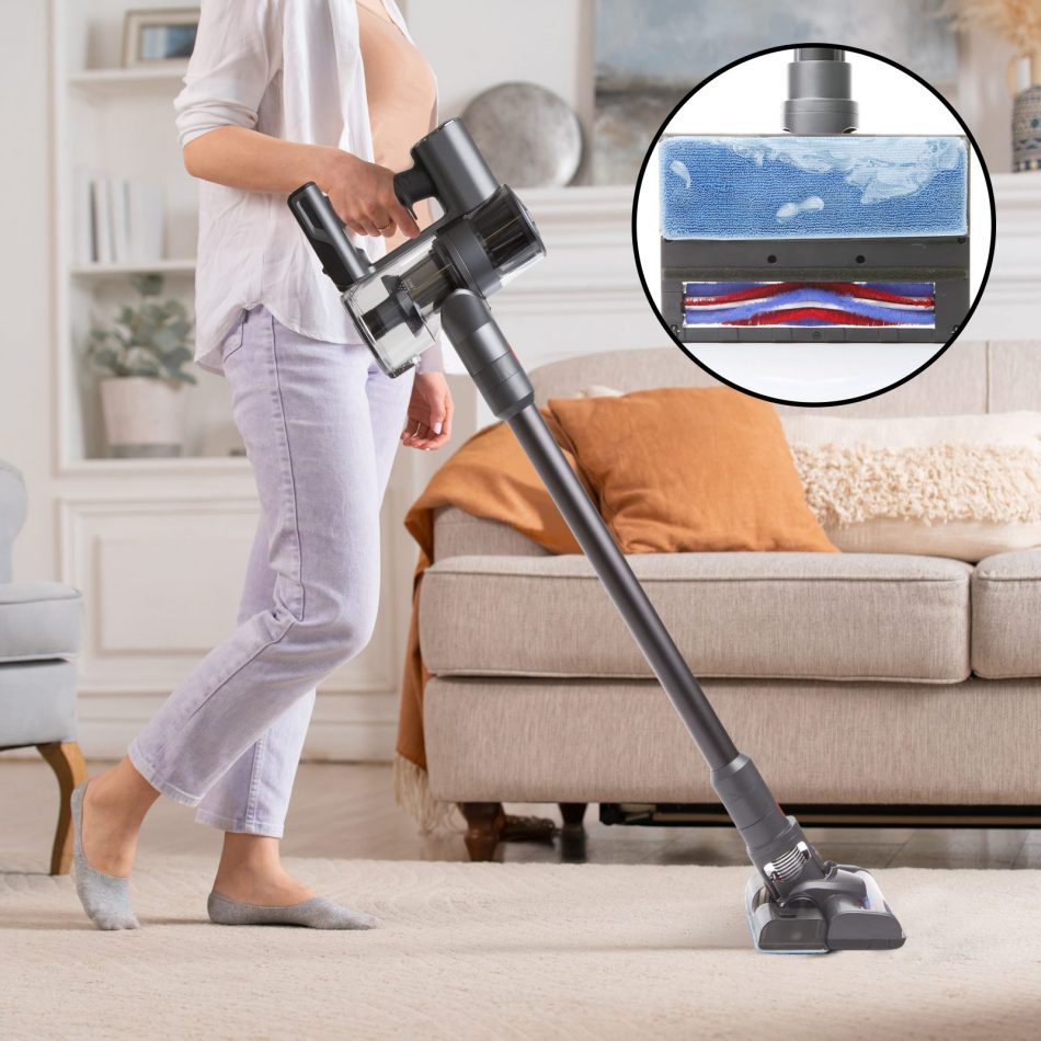 MyGenie H20 PRO Wet Mop 2-IN-1 Cordless Stick Vacuum Cleaner Handheld Recharge - Grey - Image 3