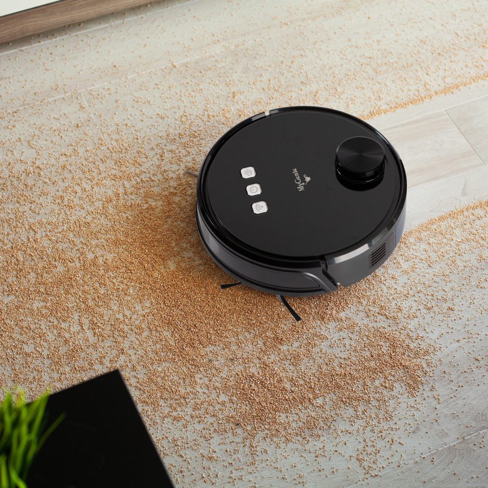 MyGenie Laser Smart Pro IQ 360 Robot Vacuum Cleaner Black WIFI Remote Control - Image 4