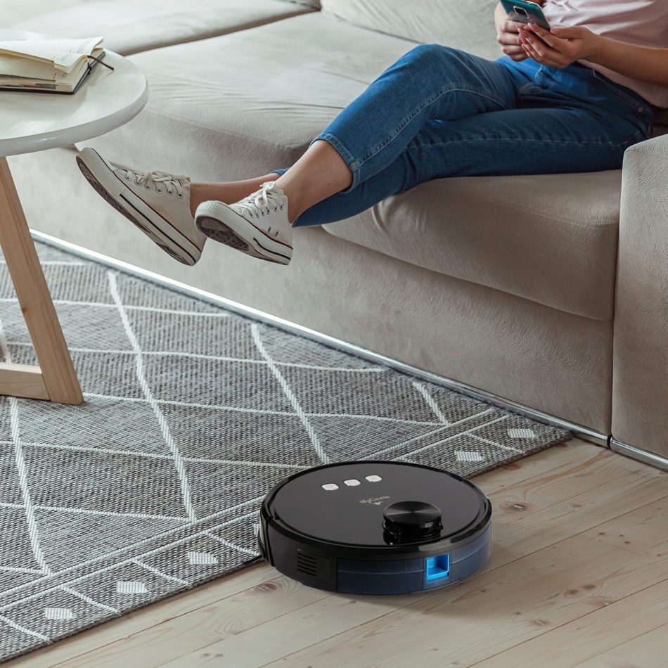 MyGenie Laser Smart Pro IQ 360 Robot Vacuum Cleaner Black WIFI Remote Control - Image 5
