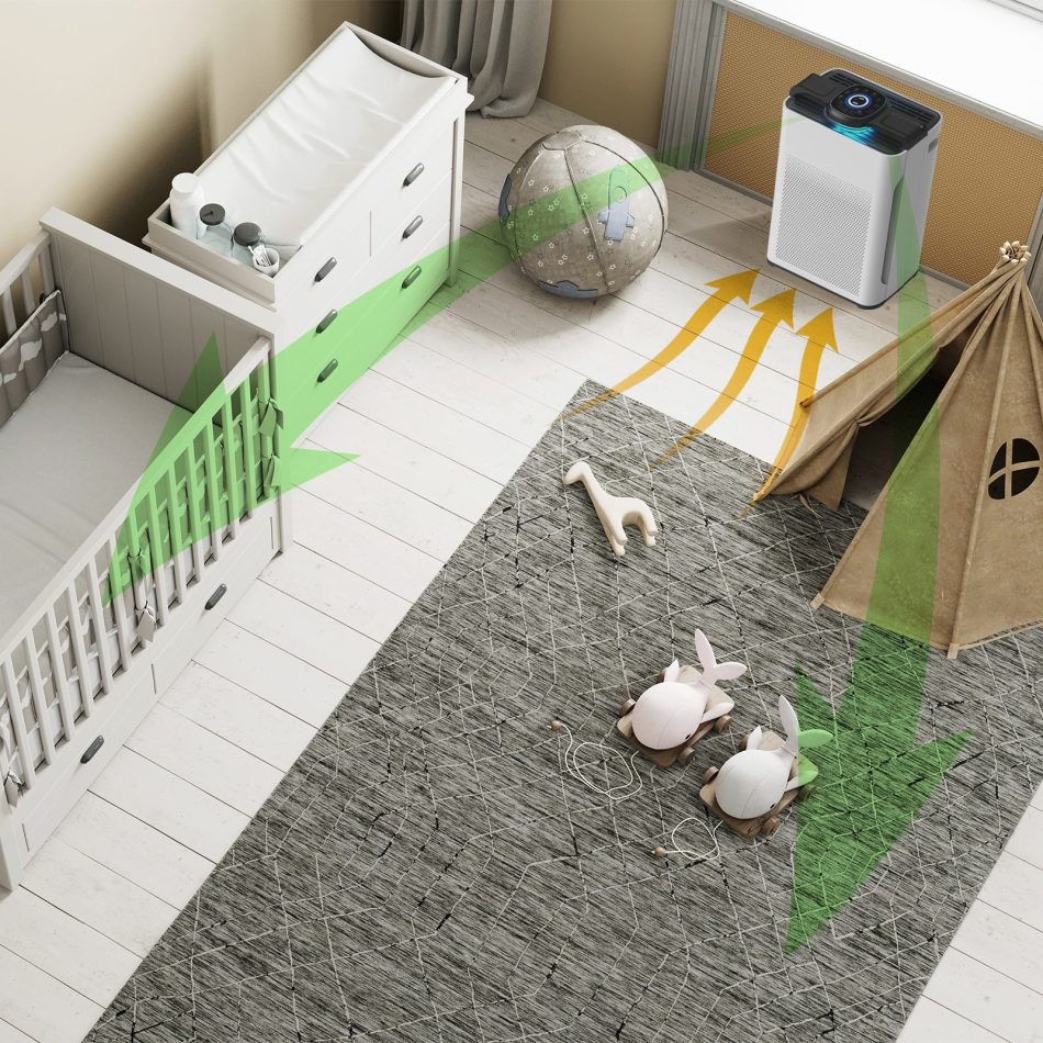 MyGenie Pure Max Air Purifier Carbon Filter 5-In-1 Cleaning System 100 m2 White - Image 2