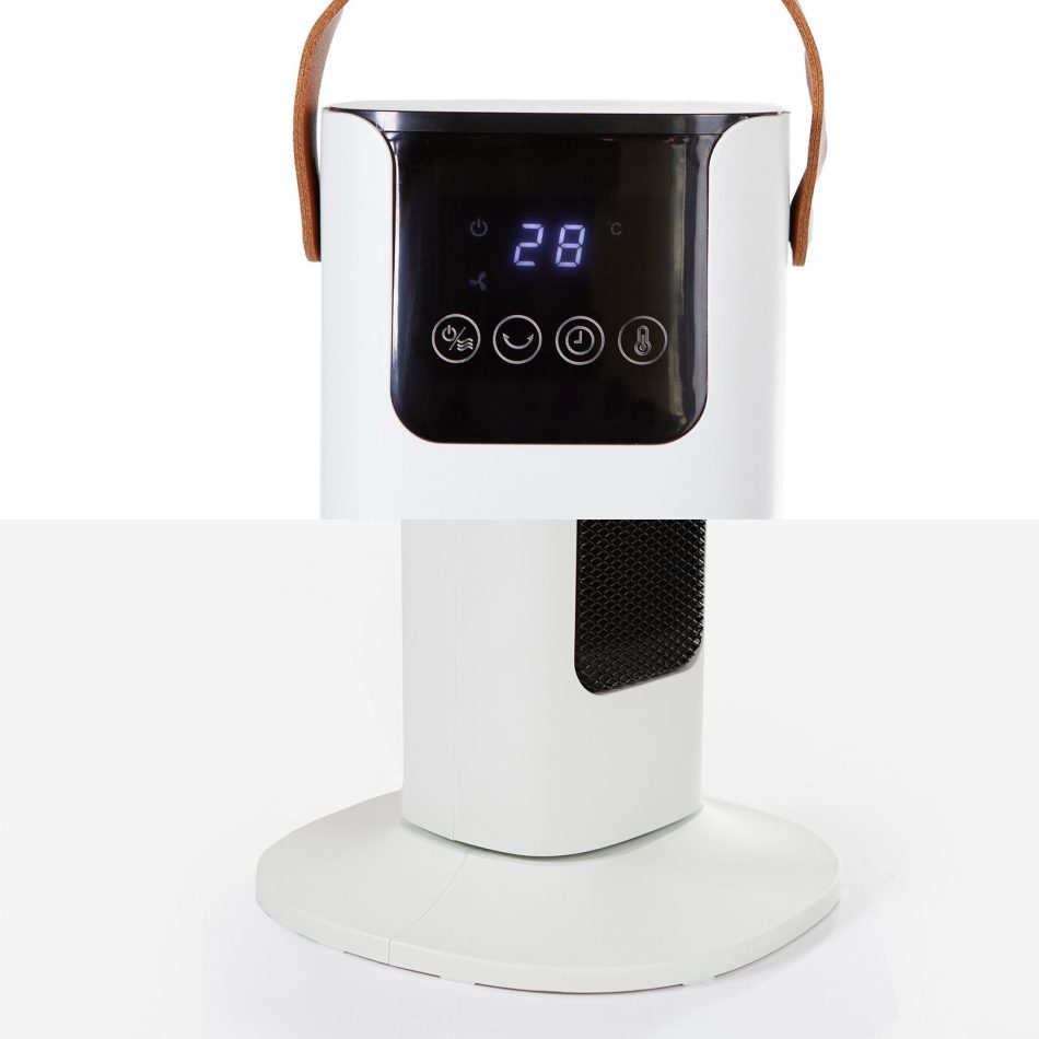 Pursonic Electric Ceramic Tower Heater Portable Oscillating Remote Control - White - Image 9
