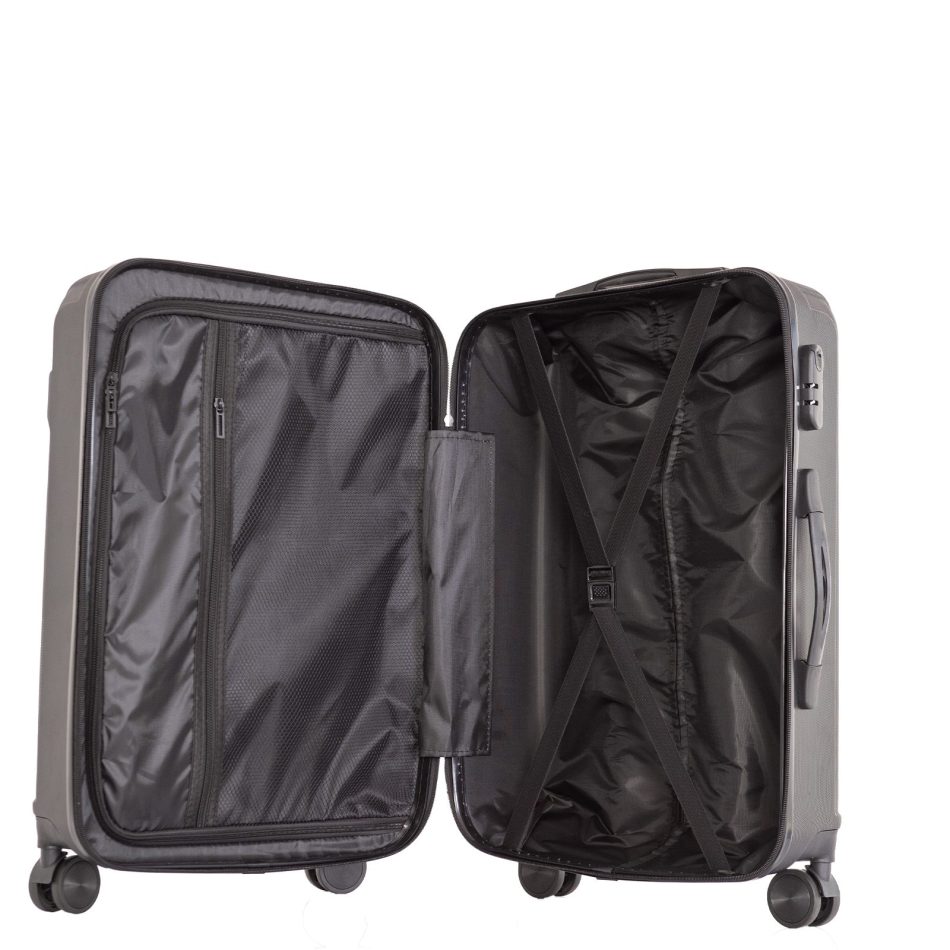 Milano Decor 3 Piece Luggage Set Travel Hard Case 20" 24" 28" Hard Case Durable - Black - Image 5