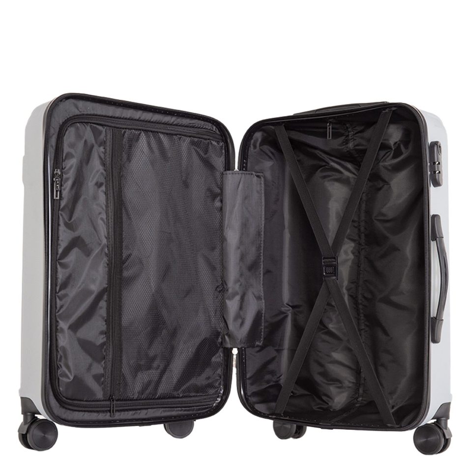 Milano Decor 3 Piece Luggage Set Travel Hard Case 20" 24" 28" Hard Case Durable - Silver - Image 3