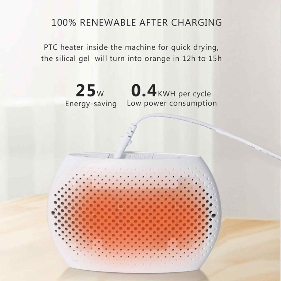 MyGenie Compact Reusable Dehumidifier Moisture Extractor Compact Portable White - Image 6