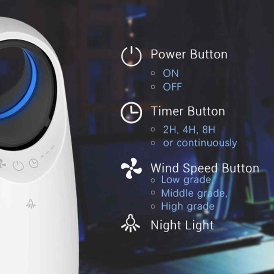 MyGenie Ultra Quiet Eco Flow Air Purifier WI-FI Control HEPA Filter White - Image 9