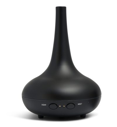 Essential Oil Diffuser Ultrasonic Humidifier Aromatherapy LED Light 200ML 3 Oils - Black