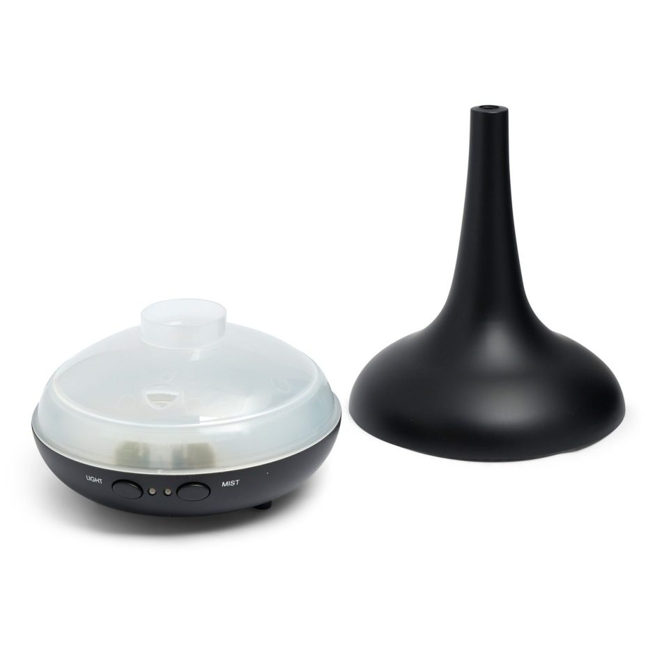 Essential Oil Diffuser Ultrasonic Humidifier Aromatherapy LED Light 200ML 3 Oils - Black - Image 3