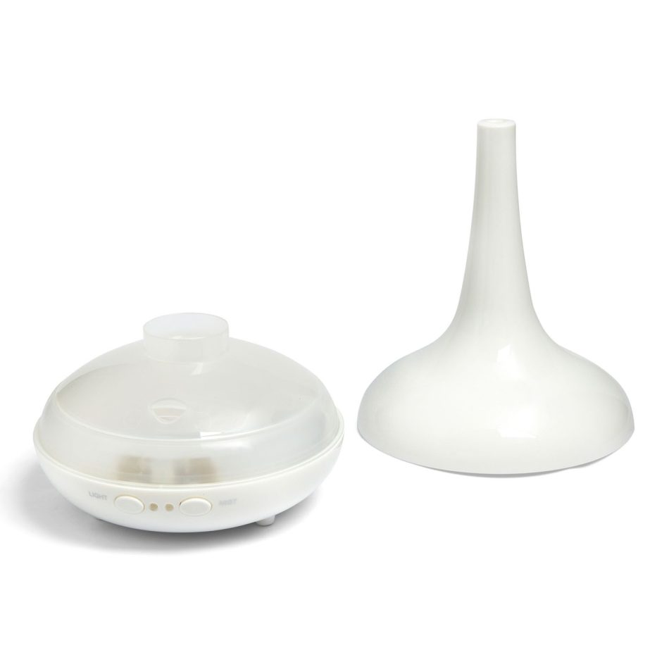 Essential Oil Diffuser Ultrasonic Humidifier Aromatherapy LED Light 200ML 3 Oils - White - Image 3