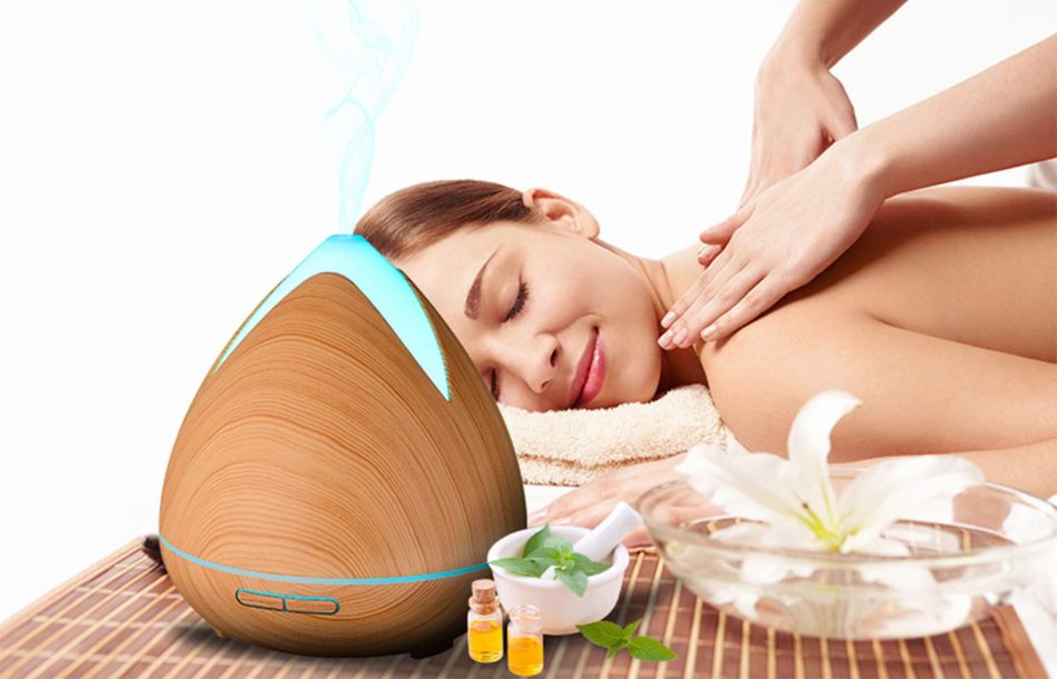 Essential Oils Ultrasonic Aromatherapy Diffuser Air Humidifier Purify 400ML - Light Wood - Image 6
