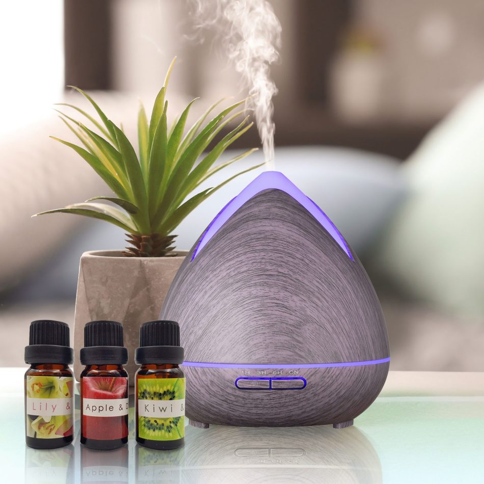 Essential Oils Ultrasonic Aromatherapy Diffuser Air Humidifier Purify 400ML - Violet - Image 2