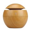 Milano Ultrasonic USB Diffuser with 10 Aroma Oils Humidifier LED Light 130ml - Light Wood - Image 6