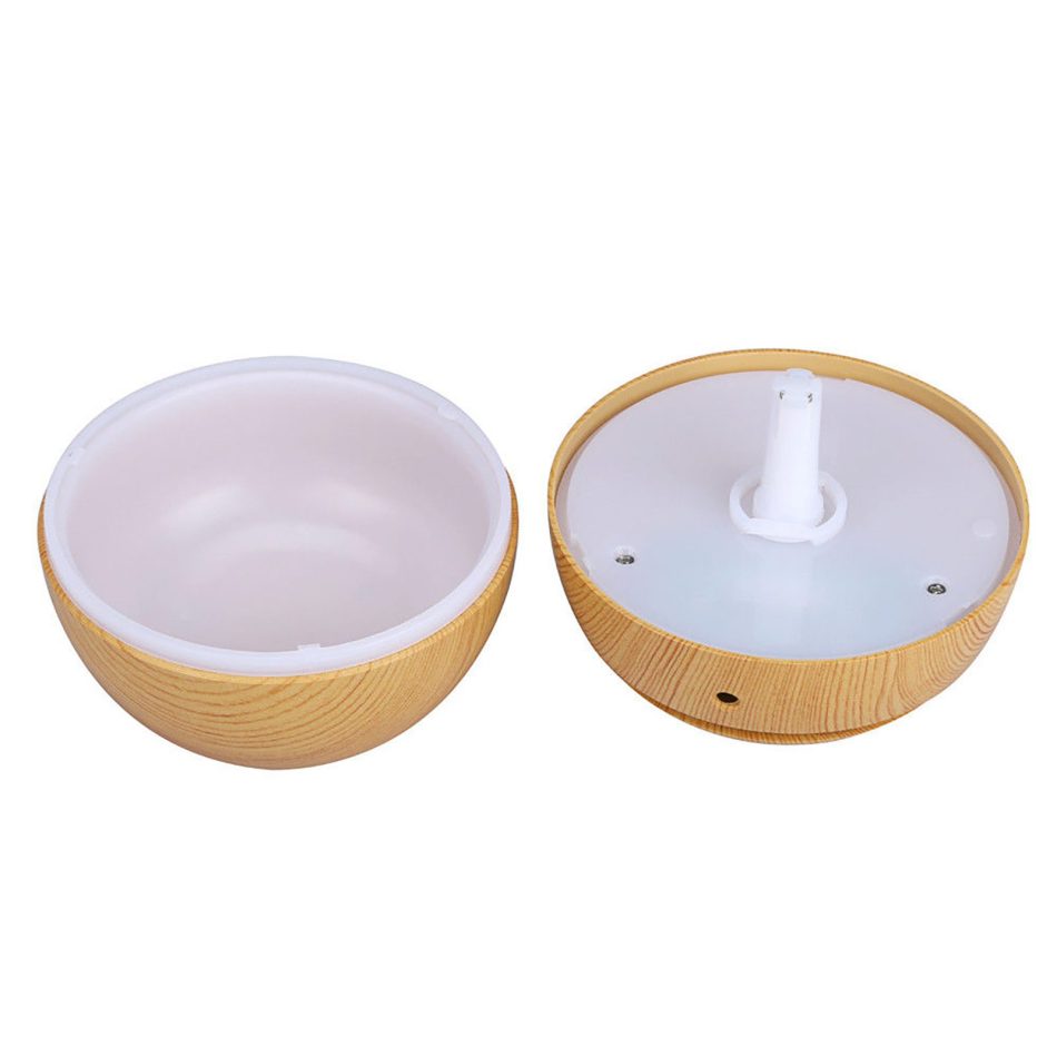 Milano Ultrasonic USB Diffuser with 10 Aroma Oils Humidifier LED Light 130ml - Light Wood - Image 7