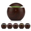 Milano Ultrasonic USB Diffuser with 10 Aroma Oils Humidifier LED Light 130ml - Dark Wood - Image 3