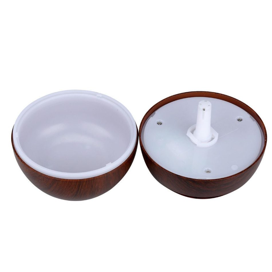 Milano Ultrasonic USB Diffuser with 10 Aroma Oils Humidifier LED Light 130ml - Dark Wood - Image 9