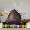 Purespa Diffuser Set With 10 Pack Diffuser Oils Humidifier Aromatherapy - Dark Wood - Image 2