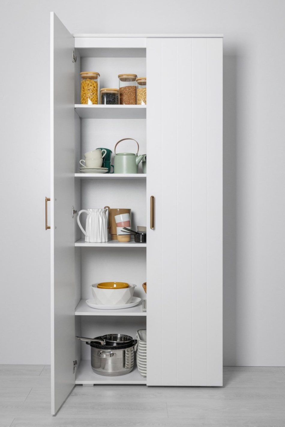 STOCKHOLM UNIVERSAL STORAGE CUPBOARD - VJ PANEL - DECO GOLD HANDLE - Image 2