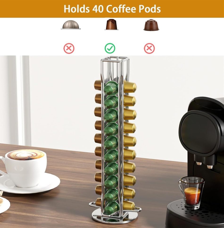 Coffee Pods Holder Storage Compatible with 40 Nespresso Pods - Image 3