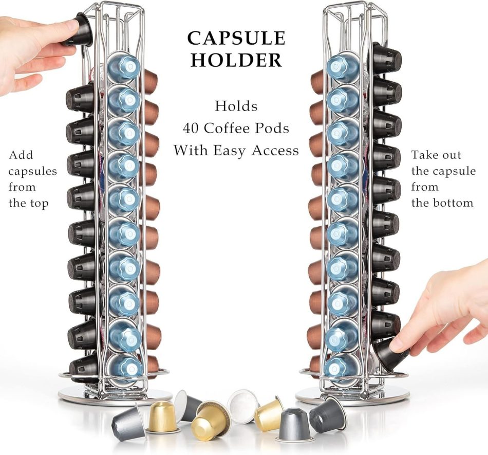 Coffee Pods Holder Storage Compatible with 40 Nespresso Pods - Image 5