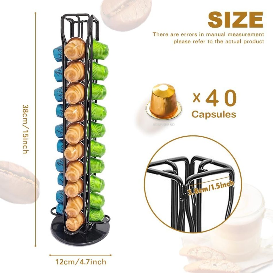 Coffee Pods Holder Storage Compatible with 40 Nespresso Pods - Image 7