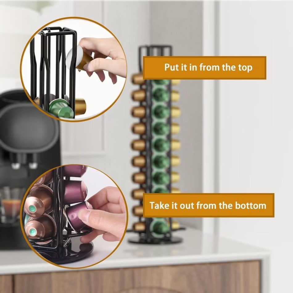 Coffee Pods Holder Storage Compatible with 40 Nespresso Pods - Image 8