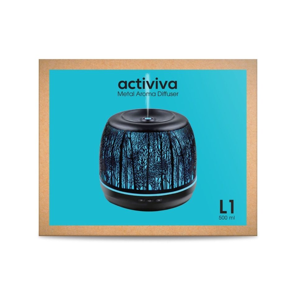 activiva 500ml Metal Essential Oil and Aroma Diffuser-Black - Image 7