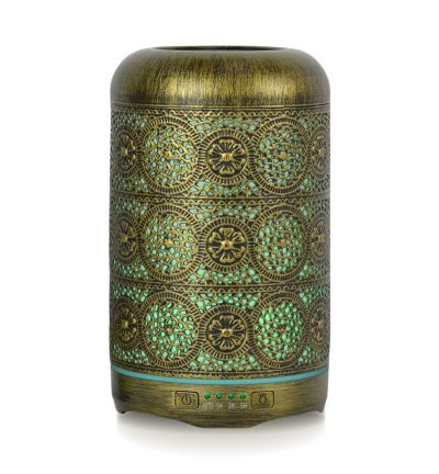 activiva 260ml Metal Essential Oil and Aroma Diffuser-Vintage Gold