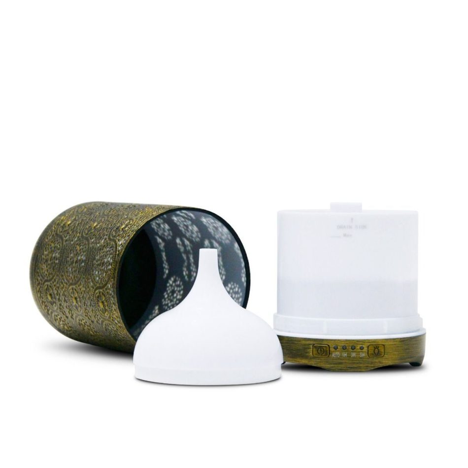 activiva 260ml Metal Essential Oil and Aroma Diffuser-Vintage Gold - Image 6